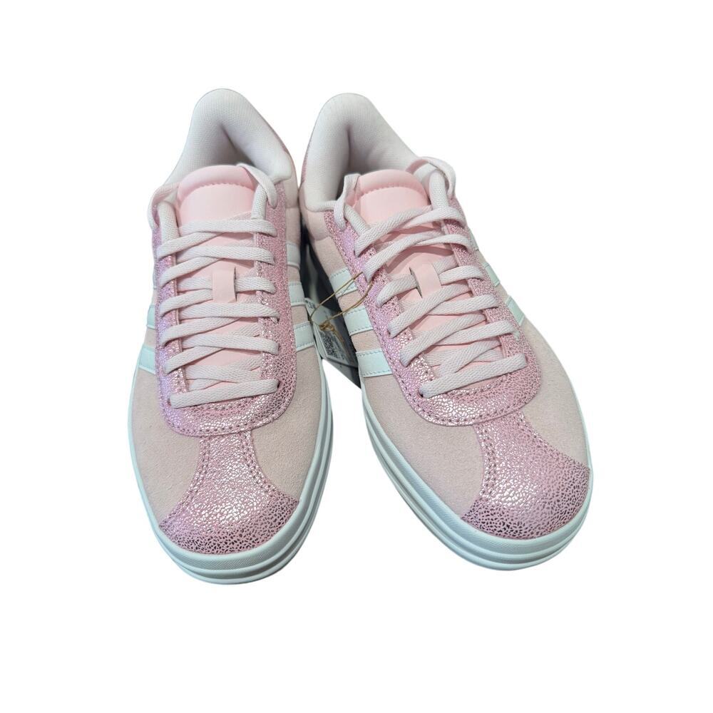 New Adidas VL Court Bold J Pink/White Platform Sneakers Big Kid 5 Women ~ 6.5/7 - Picture 2 of 7